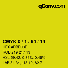 Color code: CMYK 0 / 1 / 94 / 14 | qconv.com
