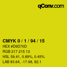 Color code: CMYK 0 / 1 / 94 / 15 | qconv.com