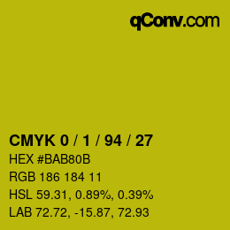 Color code: CMYK 0 / 1 / 94 / 27 | qconv.com