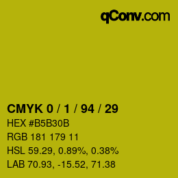 Color code: CMYK 0 / 1 / 94 / 29 | qconv.com