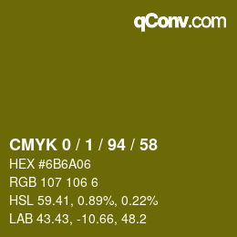 カラーコード: CMYK 0 / 1 / 94 / 58 | qconv.com