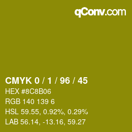 Color code: CMYK 0 / 1 / 96 / 45 | qconv.com