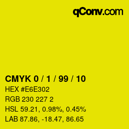 Color code: CMYK 0 / 1 / 99 / 10 | qconv.com
