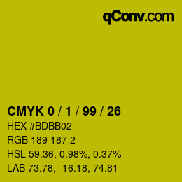 Color code: CMYK 0 / 1 / 99 / 26 | qconv.com