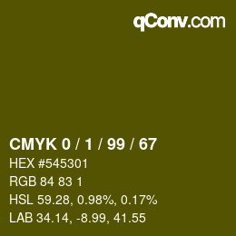 Color code: CMYK 0 / 1 / 99 / 67 | qconv.com