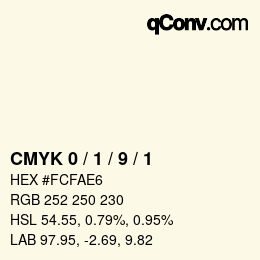 Color code: CMYK 0 / 1 / 9 / 1 | qconv.com