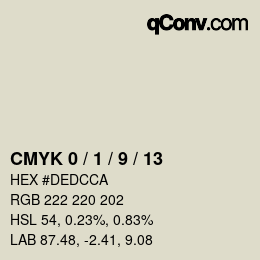 カラーコード: CMYK 0 / 1 / 9 / 13 | qconv.com