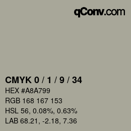 Color code: CMYK 0 / 1 / 9 / 34 | qconv.com