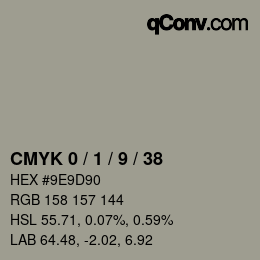 Color code: CMYK 0 / 1 / 9 / 38 | qconv.com
