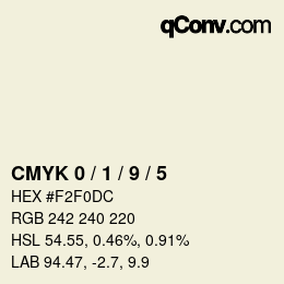 Color code: CMYK 0 / 1 / 9 / 5 | qconv.com