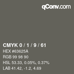 Color code: CMYK 0 / 1 / 9 / 61 | qconv.com