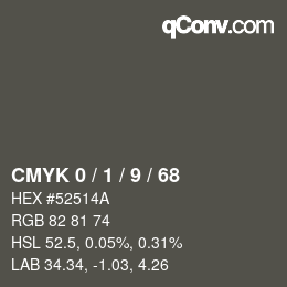 Color code: CMYK 0 / 1 / 9 / 68 | qconv.com