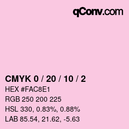 Color code: CMYK 0 / 20 / 10 / 2 | qconv.com