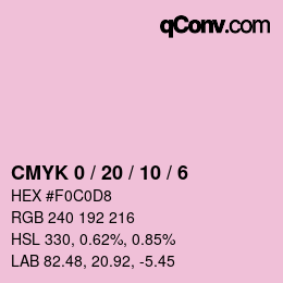 Color code: CMYK 0 / 20 / 10 / 6 | qconv.com