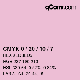 Color code: CMYK 0 / 20 / 10 / 7 | qconv.com