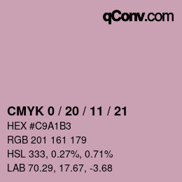 Color code: CMYK 0 / 20 / 11 / 21 | qconv.com