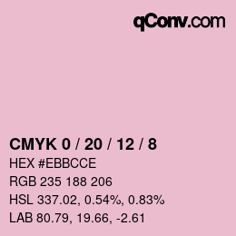 Color code: CMYK 0 / 20 / 12 / 8 | qconv.com