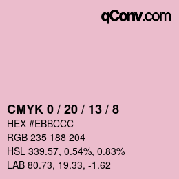 Color code: CMYK 0 / 20 / 13 / 8 | qconv.com