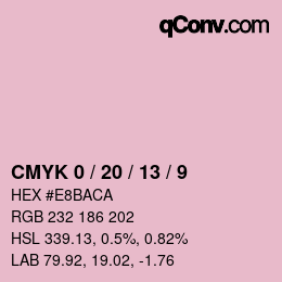 Color code: CMYK 0 / 20 / 13 / 9 | qconv.com