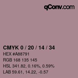 Color code: CMYK 0 / 20 / 14 / 34 | qconv.com