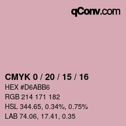 Código de color: CMYK 0 / 20 / 15 / 16 | qconv.com