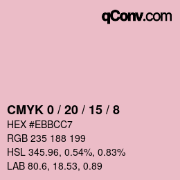 Color code: CMYK 0 / 20 / 15 / 8 | qconv.com