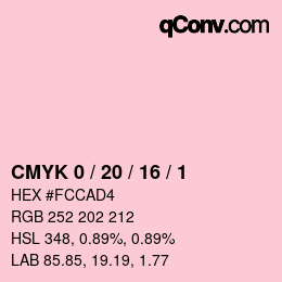 Color code: CMYK 0 / 20 / 16 / 1 | qconv.com