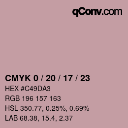 Código de color: CMYK 0 / 20 / 17 / 23 | qconv.com