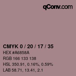 Código de color: CMYK 0 / 20 / 17 / 35 | qconv.com