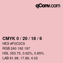 Color code: CMYK 0 / 20 / 18 / 6 | qconv.com