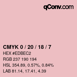 Color code: CMYK 0 / 20 / 18 / 7 | qconv.com
