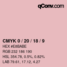 Color code: CMYK 0 / 20 / 18 / 9 | qconv.com