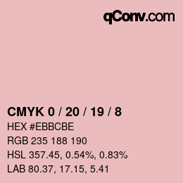 颜色代码: CMYK 0 / 20 / 19 / 8 | qconv.com
