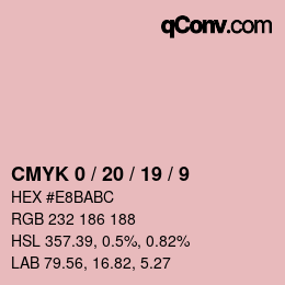 Color code: CMYK 0 / 20 / 19 / 9 | qconv.com