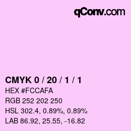 Color code: CMYK 0 / 20 / 1 / 1 | qconv.com