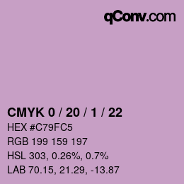 Color code: CMYK 0 / 20 / 1 / 22 | qconv.com