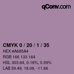 Color code: CMYK 0 / 20 / 1 / 35 | qconv.com