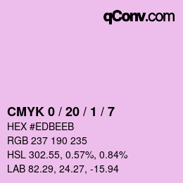 Color code: CMYK 0 / 20 / 1 / 7 | qconv.com