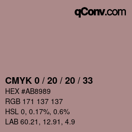 Color code: CMYK 0 / 20 / 20 / 33 | qconv.com