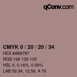 Color code: CMYK 0 / 20 / 20 / 34 | qconv.com