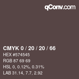 Color code: CMYK 0 / 20 / 20 / 66 | qconv.com