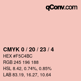 Color code: CMYK 0 / 20 / 23 / 4 | qconv.com