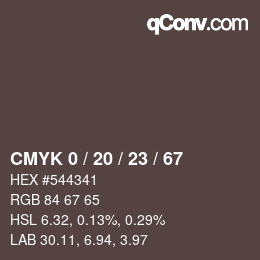 Color code: CMYK 0 / 20 / 23 / 67 | qconv.com