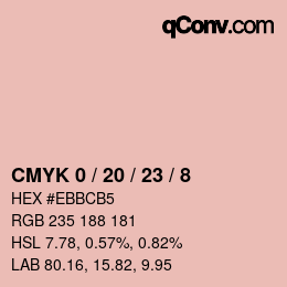 カラーコード: CMYK 0 / 20 / 23 / 8 | qconv.com