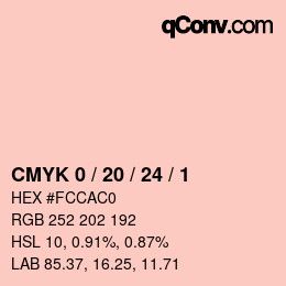 Color code: CMYK 0 / 20 / 24 / 1 | qconv.com