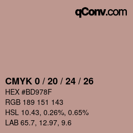 Color code: CMYK 0 / 20 / 24 / 26 | qconv.com