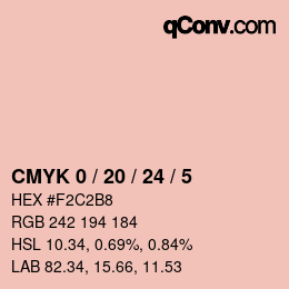 Color code: CMYK 0 / 20 / 24 / 5 | qconv.com