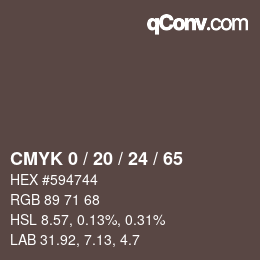 Color code: CMYK 0 / 20 / 24 / 65 | qconv.com