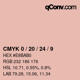 カラーコード: CMYK 0 / 20 / 24 / 9 | qconv.com
