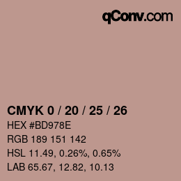 Código de color: CMYK 0 / 20 / 25 / 26 | qconv.com